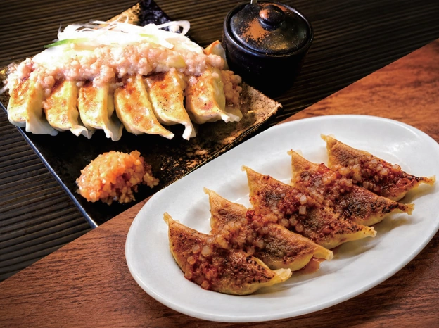 背脂ポン酢の一撃餃子／房総名物勝浦タンタン餃子